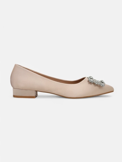 Royalfashion Women's ballet flats a'la satin with a decorative buckle Legant