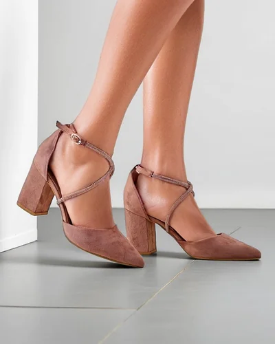 Royalfashion Women's eco suede pumps with straps Eurole