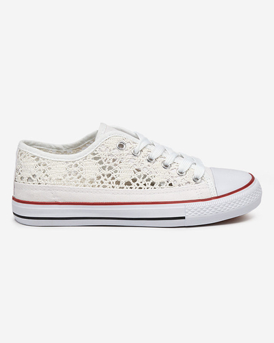 Tareni women's white openwork sneakers - Footwear
