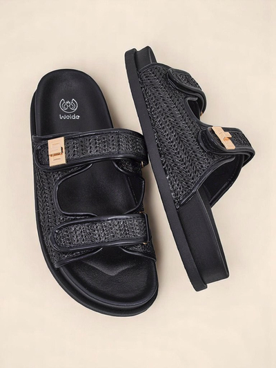 Royalfashion Женские шлепанцы с плетёным дизайном Delibeli