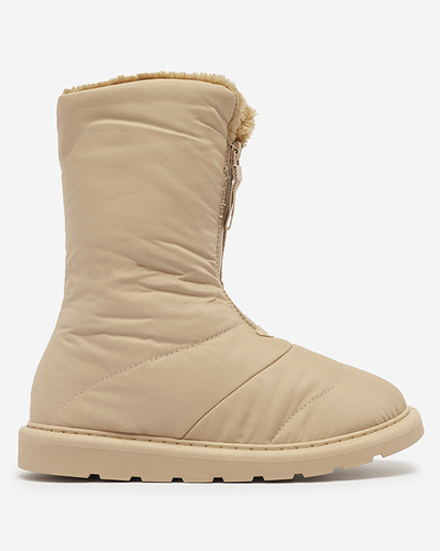OUTLET Light brown women's boots a'la snow boots Tirigga- Footwear