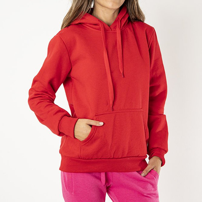 Red women's insulated hoodie - Clothing