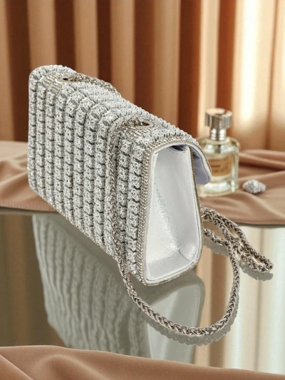 Royalfashion Kopertowa torebka damska ze cyrkoniami Elira Dusk