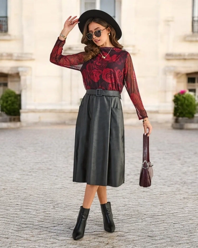 Royalfashion Sieviešu vidējgarumu izmēra piedurkne PLUS IZMĒRS