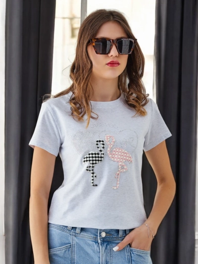 Royalfashion Sieviešu kokvilnas T-krekls Flaming Love