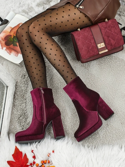 Botas femininas de coluna tipo veludo Miss