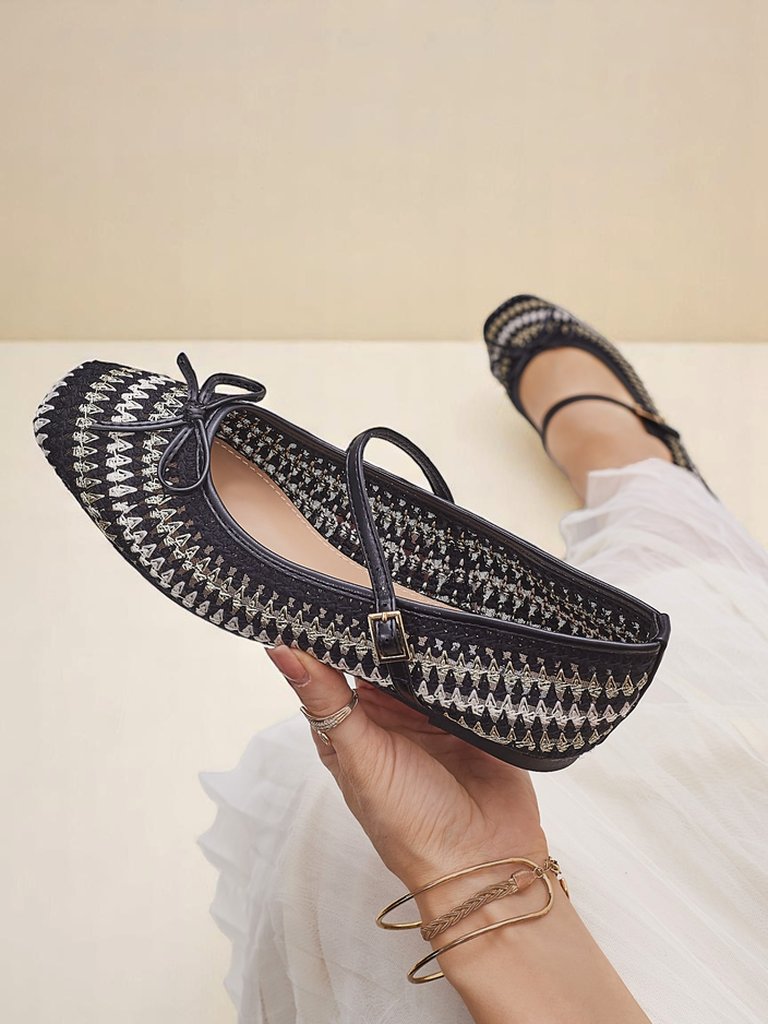 Royalfashion Women’s woven ballet flats with a strap Vanot