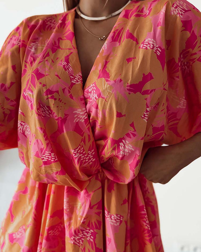 Royalfashion Sieviešu mini kleita ar oriģinālu rakstu