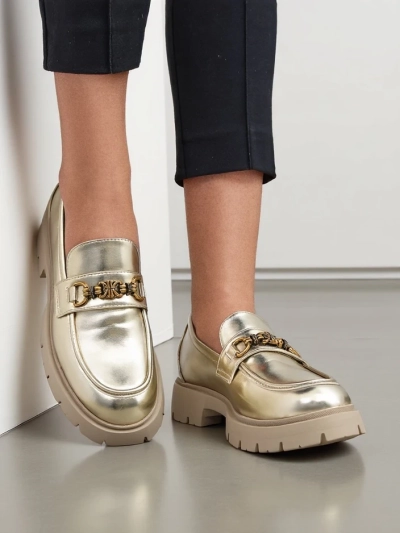 Royalfashion Женские мокасины с золотым покрытием Goldlove