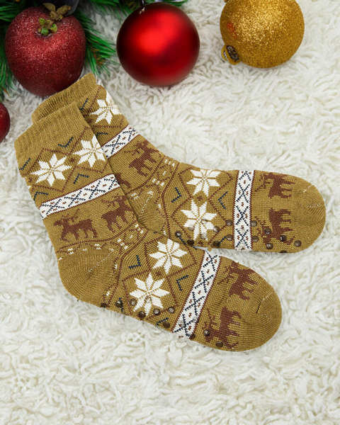 Мужские утепленные носки Royalfashion Christmas green