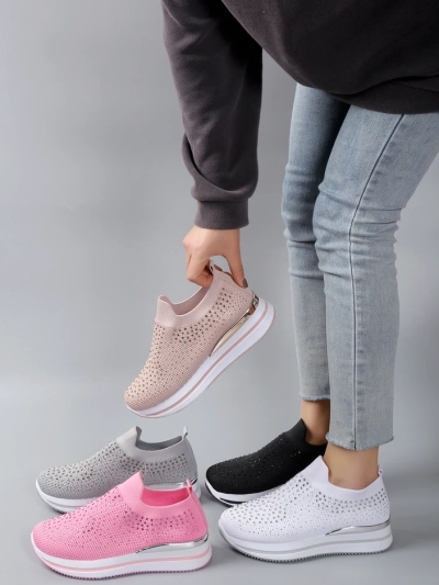 Royalfashion Women's slip-on sports shoes with rhinestones Ceromie
