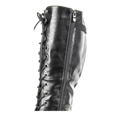 Black boots with flat heels Kanuti - Footwear