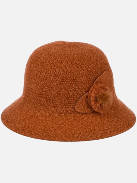 Ella Mae Women's Bowler Hat with Decoration