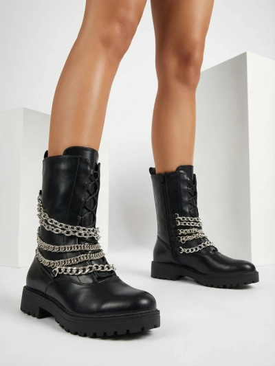 Royalfashion Sieviešu bagger zābaki melnā krāsā Goserre