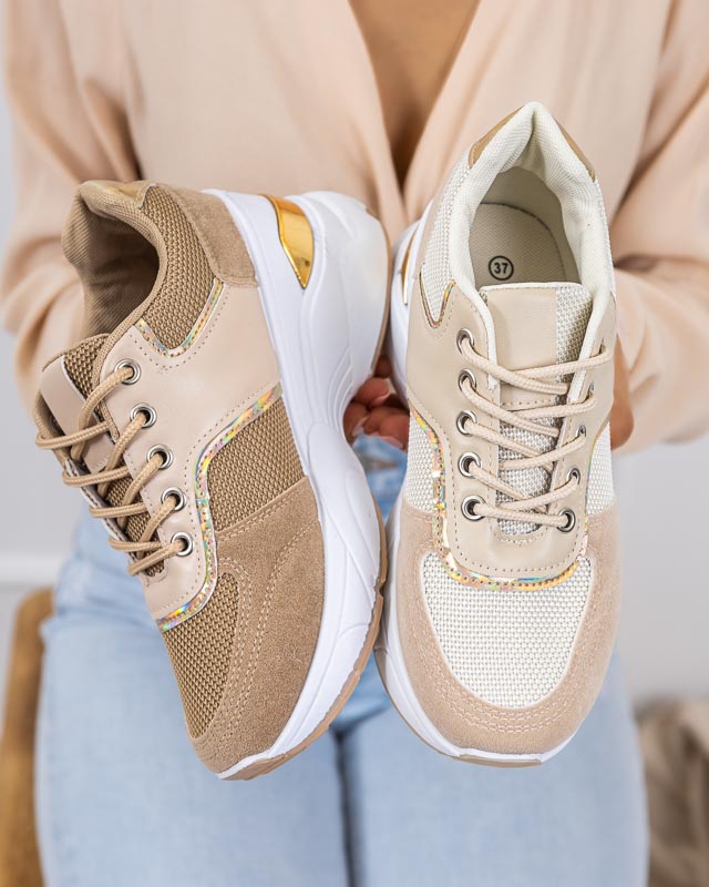 Brown women's sports sneakers shoes Mariuopo - Footwear