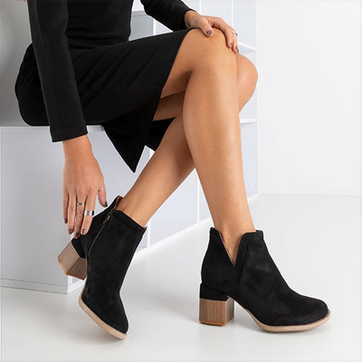 Black Tours square heel boots - Shoes