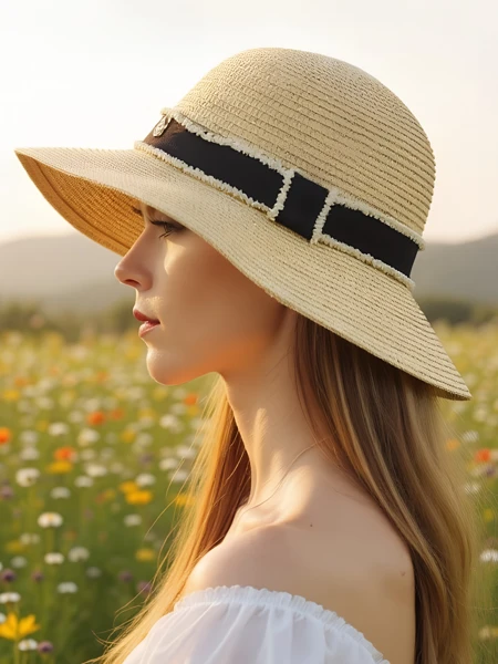 Royalfashion Women's straw hat Sunny Meadow
