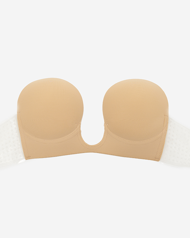 Women's Beige Self-Supporting Balconette Bra - Clothing