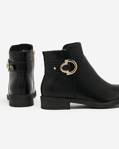 Royalfashion Black women's boots a'la sztyblety with embellishments Ederte