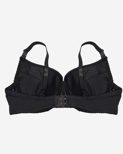 Smooth women's lace bra in black - Underwear