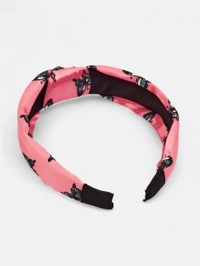 Royalfashion Plaid Headband with Butterflies Butterfly Weave