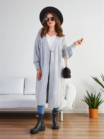Royalfashion Women's knit throw-over sweater