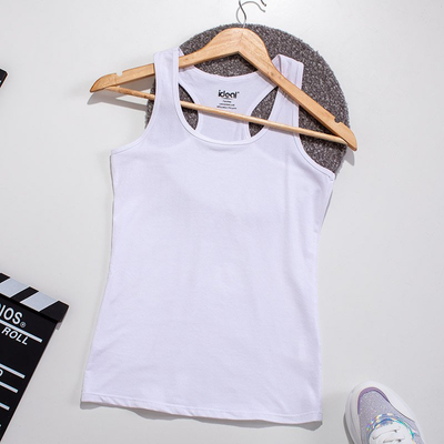 Белая женская майка