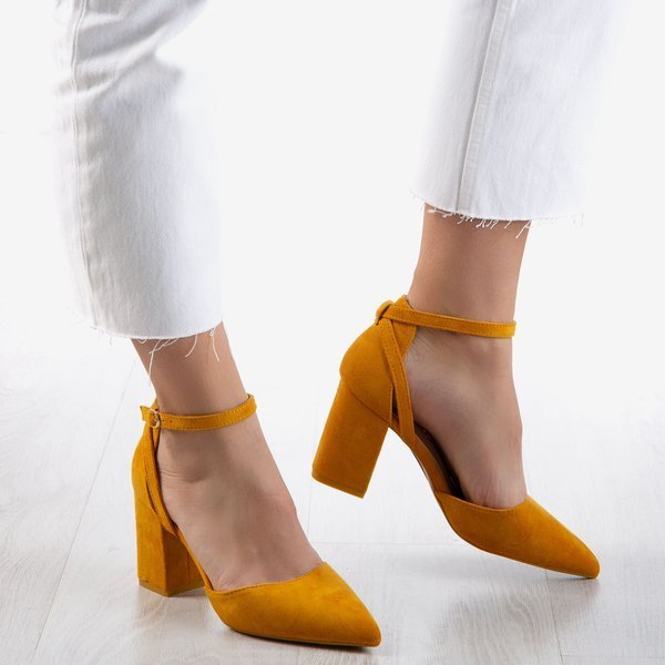 Yellow pumps on a higher post Party Time - Footwear
