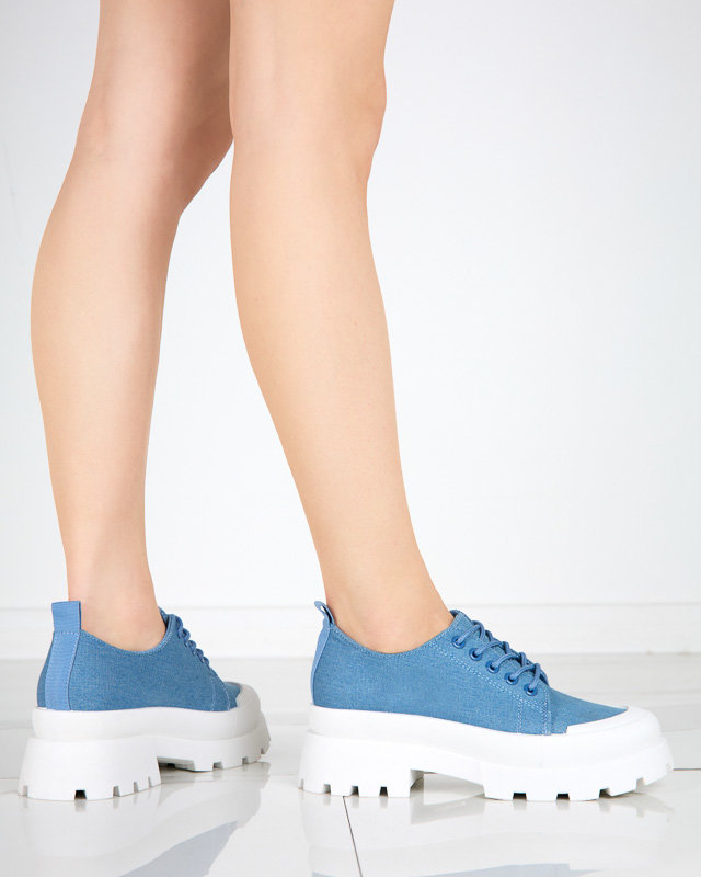 Women's blue lace-up lace-up shoes Rozia - Footwear