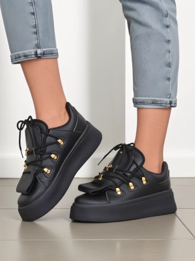 Royalfashion Women's Sneakers with Decorative Tongue Domatories
