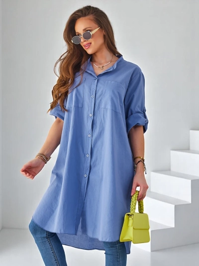 Royalfashion Cotton long women's oversized shirt