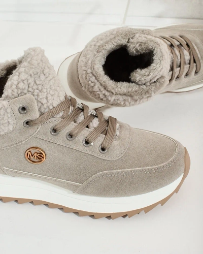 Royalfashion Women's Frozit Faux Fur Warmed Sneakers