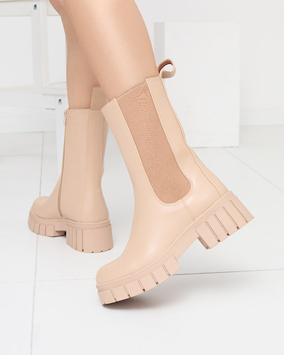 Women's beige high insulated boots Otika - Footwear