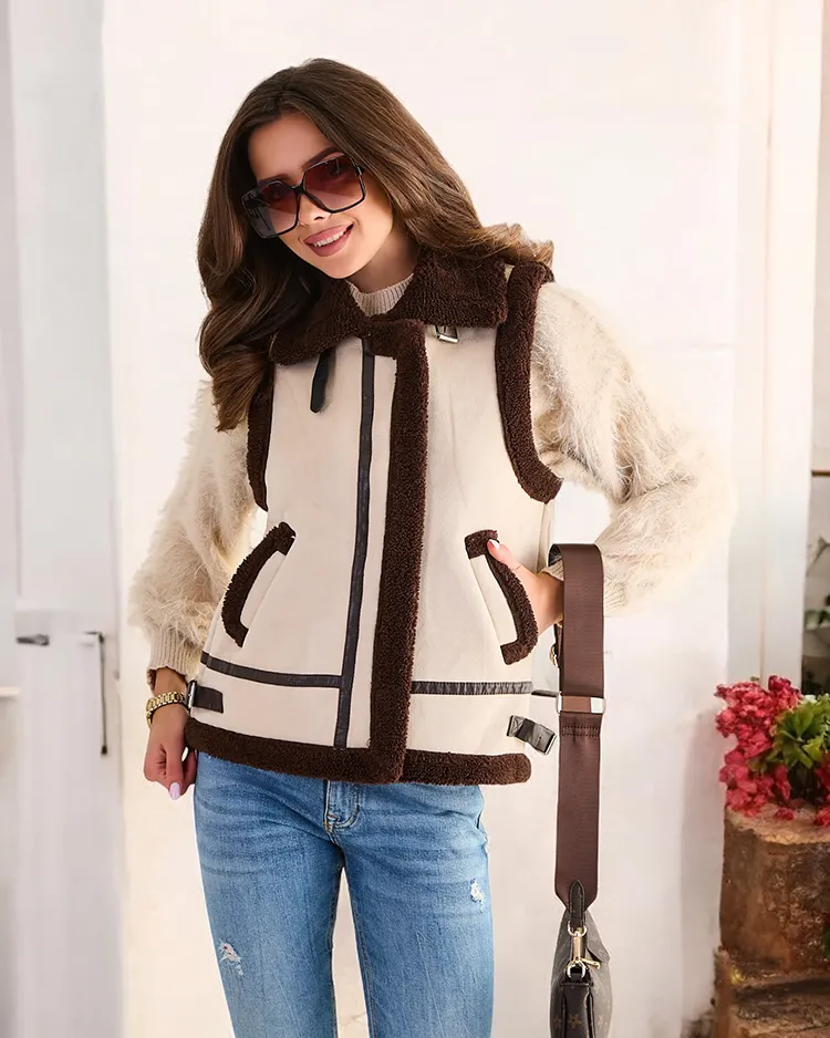 Royalfashion Sieviešu vestes ar mākslīgo kažokādu