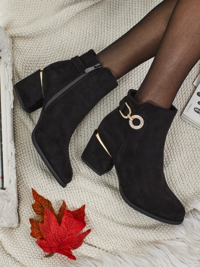 Женские ботильоны из эко-замши на каблуке Talrima