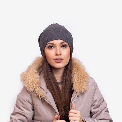 Dark gray insulated women's beanie - Accessories