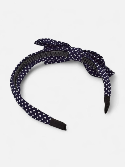 Royalfashion Женская повязка в горошек с бантиком