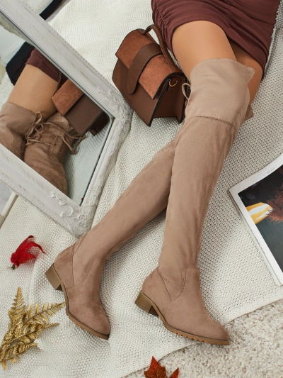 Women's over-the-knee eco-suede boots Denvoria