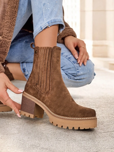 Royalfashion Eco-suede sieviešu kāju zābaki uz balsta Segiag