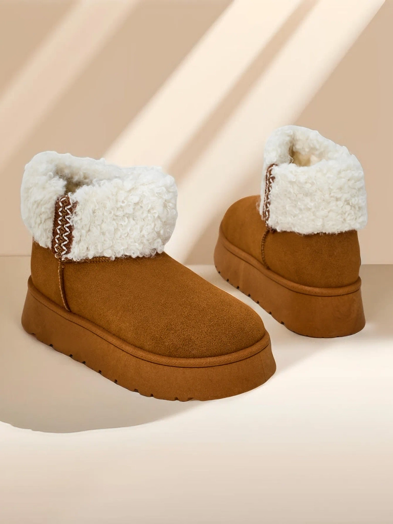 Royalfashion Sieviešu sniega zābaki ar kažokādas apdari Rovvoy