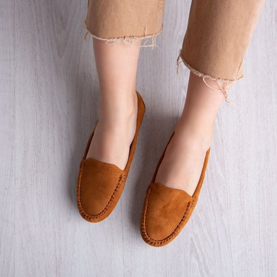 Brown loafers with openwork Eleonora decoration - Footwear 1