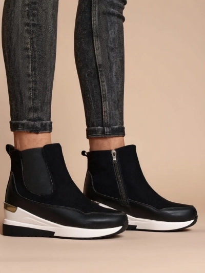 Royalfashion Women's ankle boots on a hidden wedge Zafico