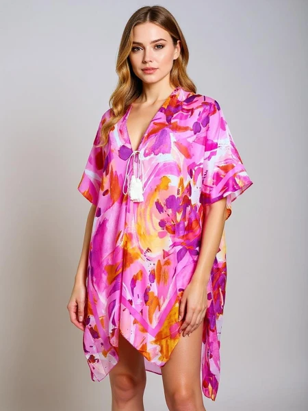 Royalfashion Pareo - Sieviešu vasaras pludmales tunika ar rakstiem Wild Coast