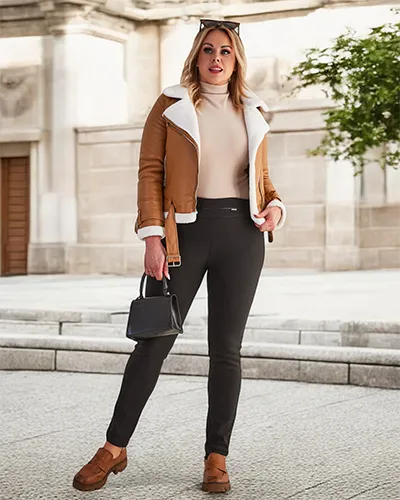 Sieviešu melni izolēti treggingi PLUS IZMĒRS - Apģērbs