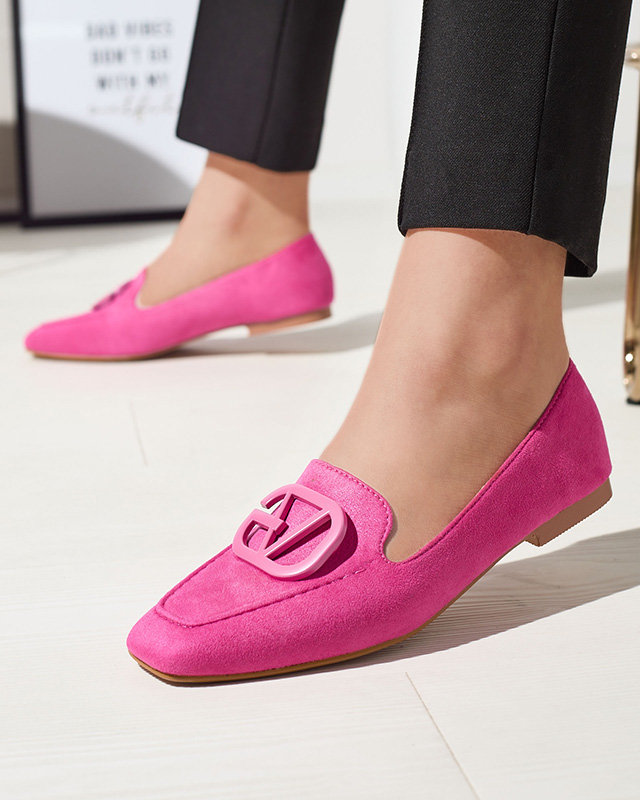 OUTLET Fuchsia women's moccasins Jeterika - Footwear