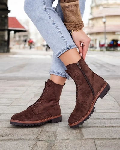 Женские ботинки на шнуровке Royalfashion Gosop