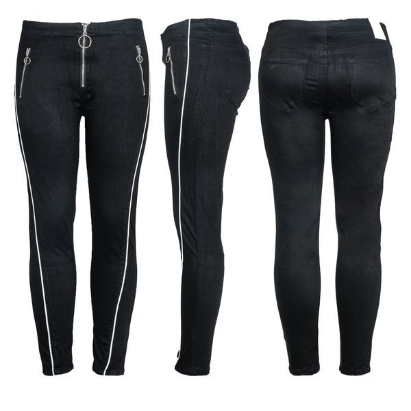 Black pants with white piping - Pants 1
