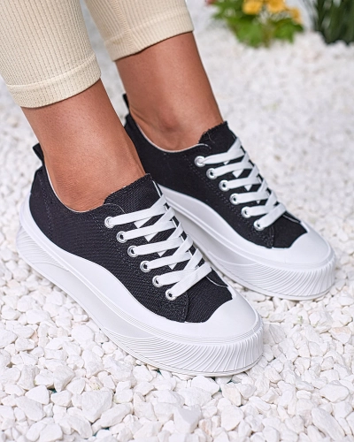 Royalfashion Черные спортивные кроссовки на платформе Luceri