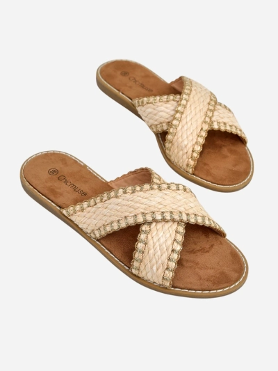 Royalfashion Women's flip-flops with braided straps Bornes