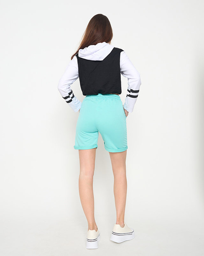 Mint women's shorts above the knee - Clothing